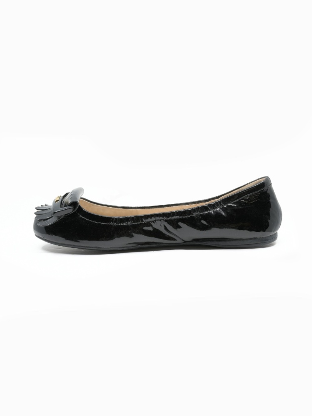 PRADA Black Patent Leather Ballerina Flats EU 38 US 8 - Picture 4 of 8